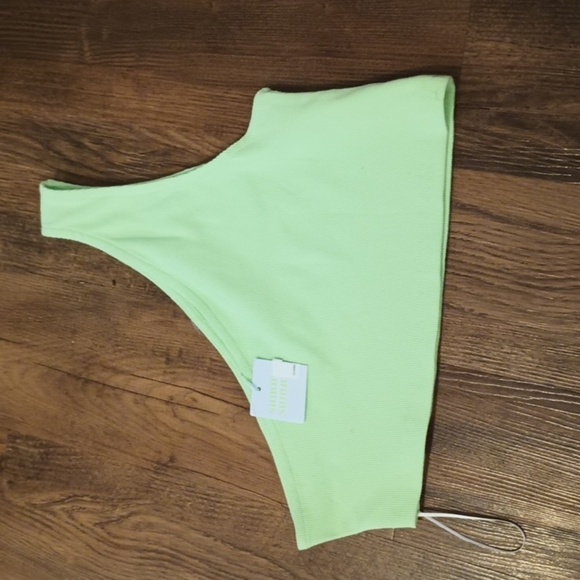 Summi Summi One Shoulder Mint Gemini Crop Top NWT DDD - Picture 1 of 4